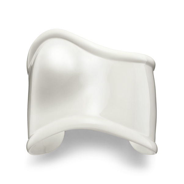 Elsa Peretti®:Medium Bone Cuff in White Finish Over Copper