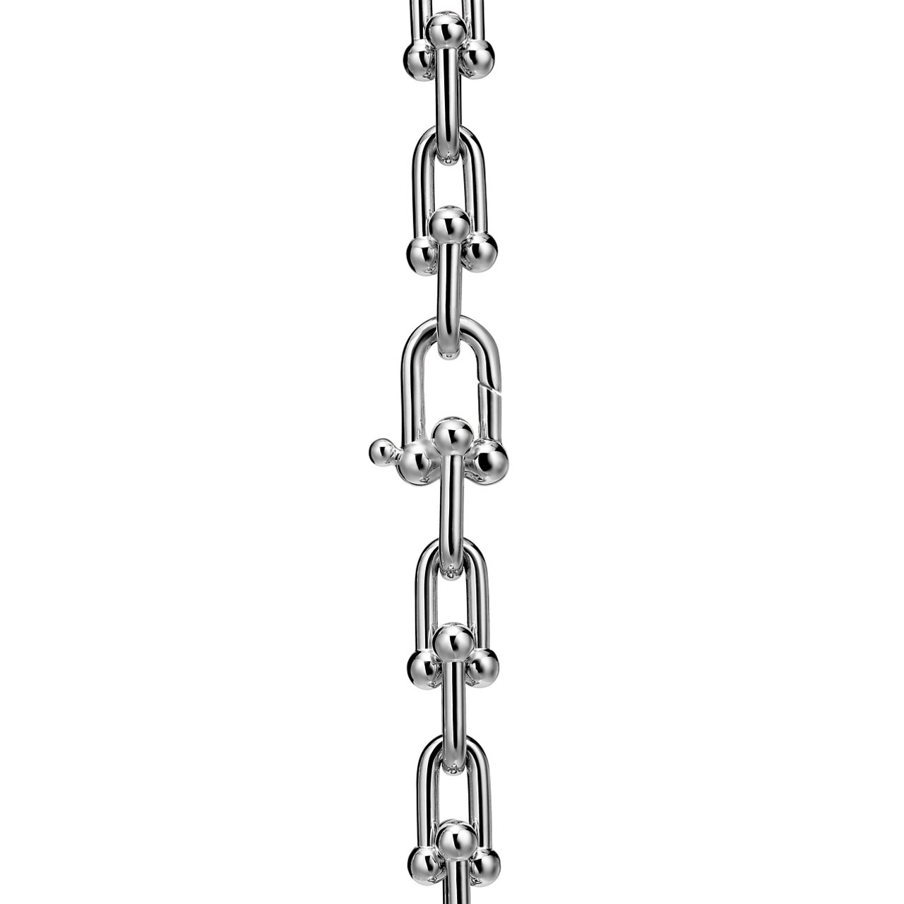 Tiffany HardWear:Medium Link Necklace in White Gold with Diamonds image number 3