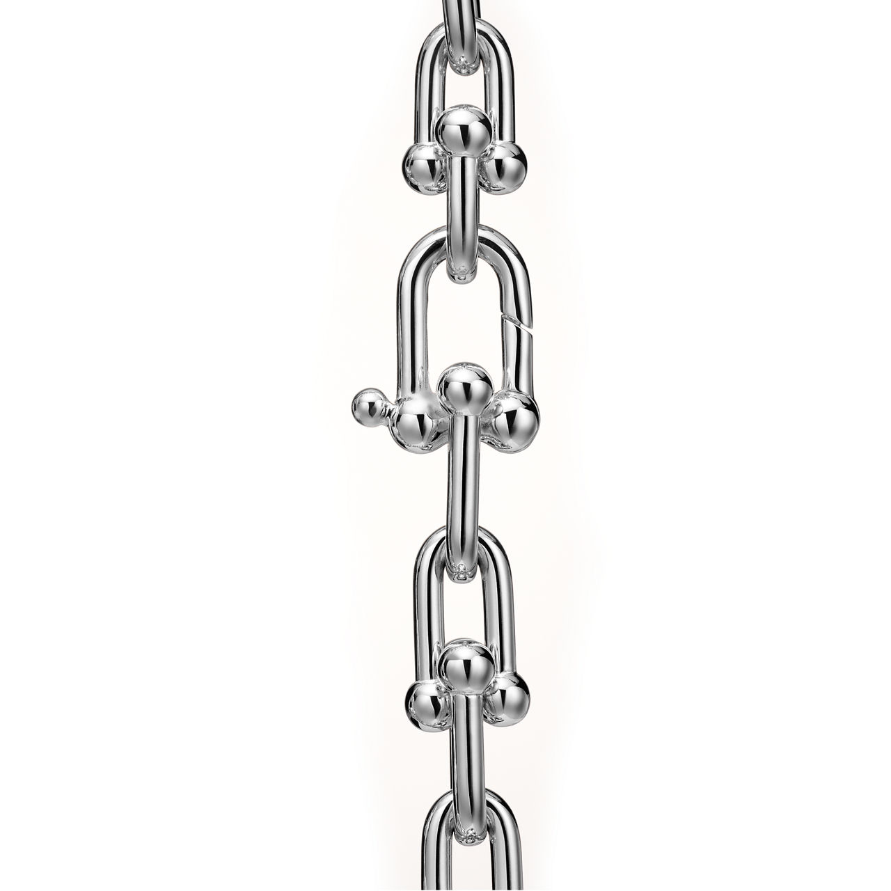 Tiffany HardWear:Medium Link Bracelet in White Gold with Diamonds image number 3