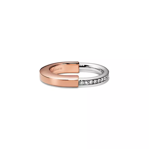 Ring in Rosé- und Weißgold mit Diamanten