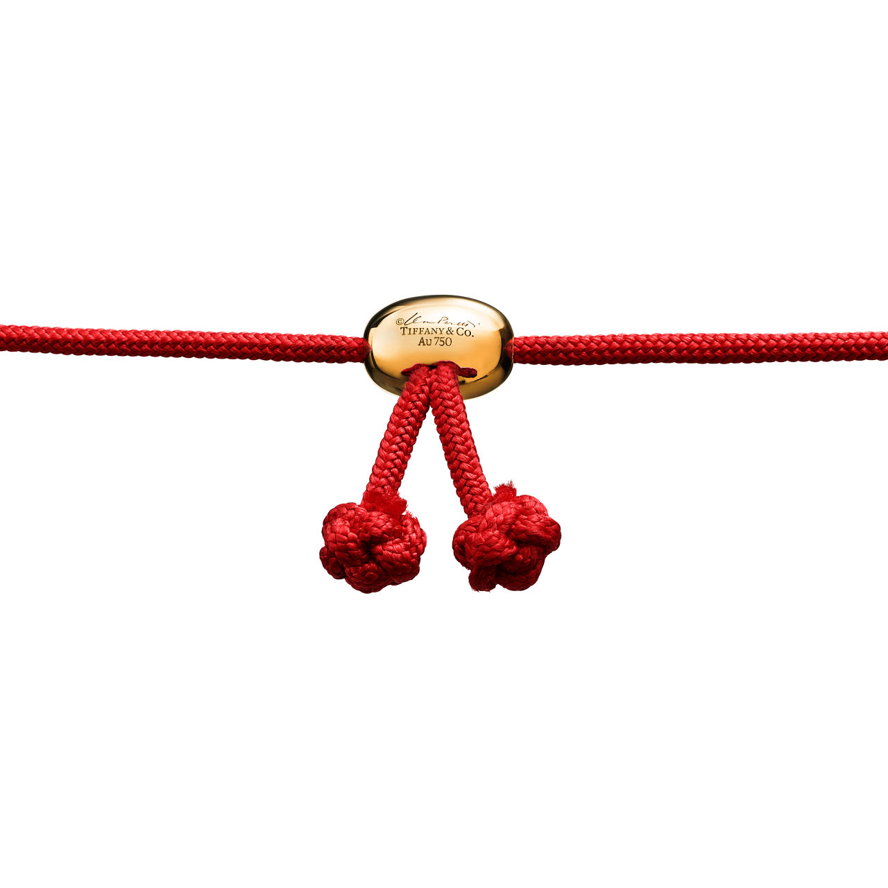Elsa Peretti®:Sphere Necklace in Black Jade with Red Silk image number 2
