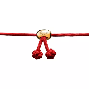 Elsa Peretti®:Sphere Necklace of Black Nephrite Jade with Red Silk, 2