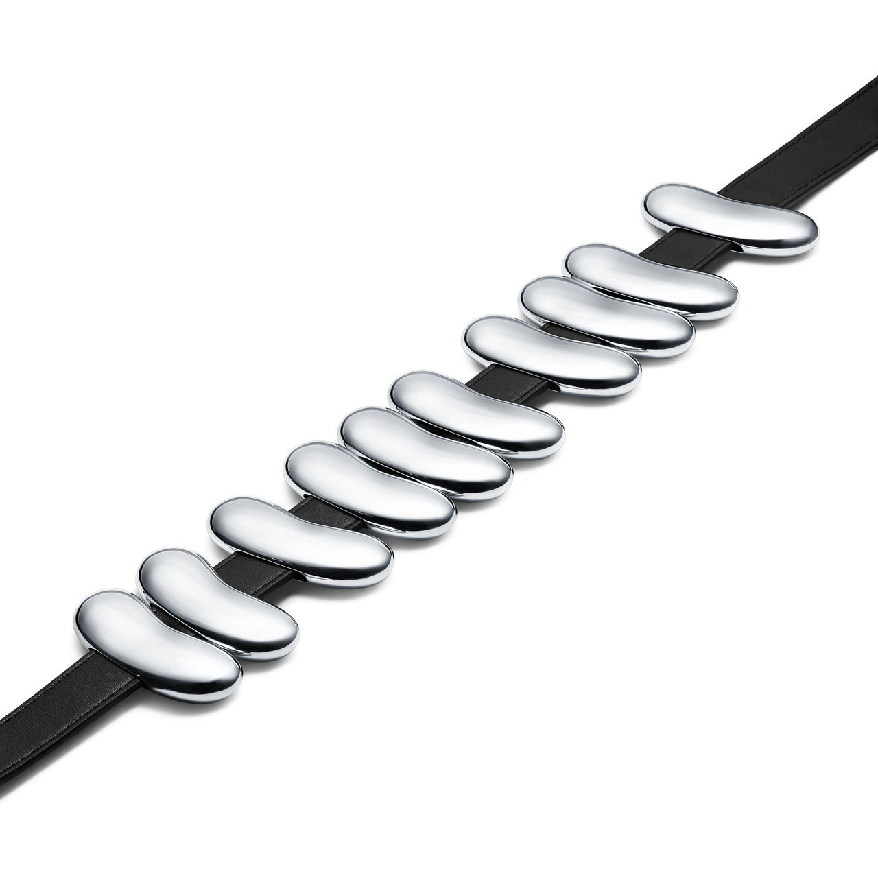 Bean® design Belt in Sterling Silver and Leather