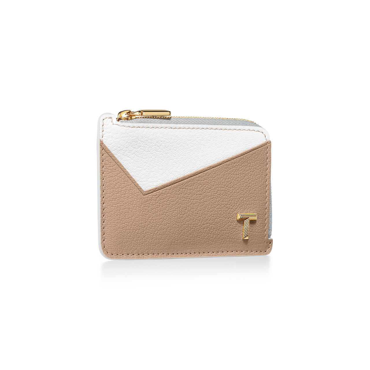 Tiffany T:Zip Card Case in Neutral Colorblock Leather image number 2