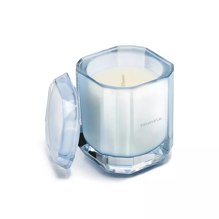 Tiffany Facets:Blue Is the Color of Love Candle in Tanzanite-colored Glass, 1