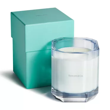 Tiffany Facets:Blue Is the Color of Love Candle in Tanzanite-colored Glass, 3