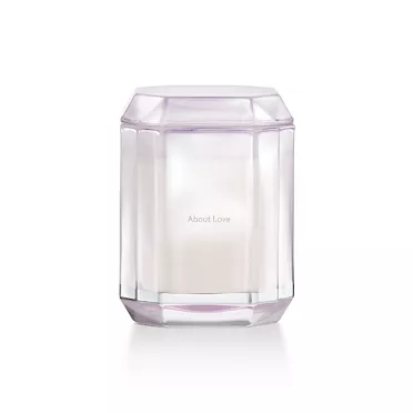 Tiffany Facets:About Love Candle in Kunzite-colored Glass, 2
