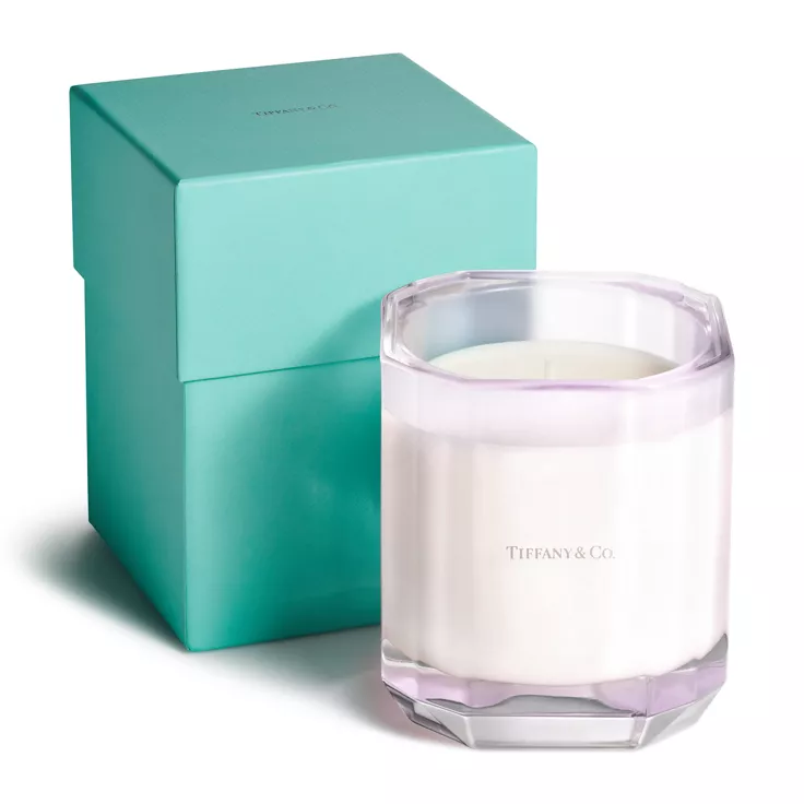 Tiffany Facets:About Love Candle in Kunzite-colored Glass, 4