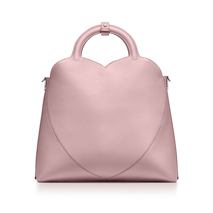 Return to Tiffany™:Medium Tote Bag in Crystal Pink Leather image number 5