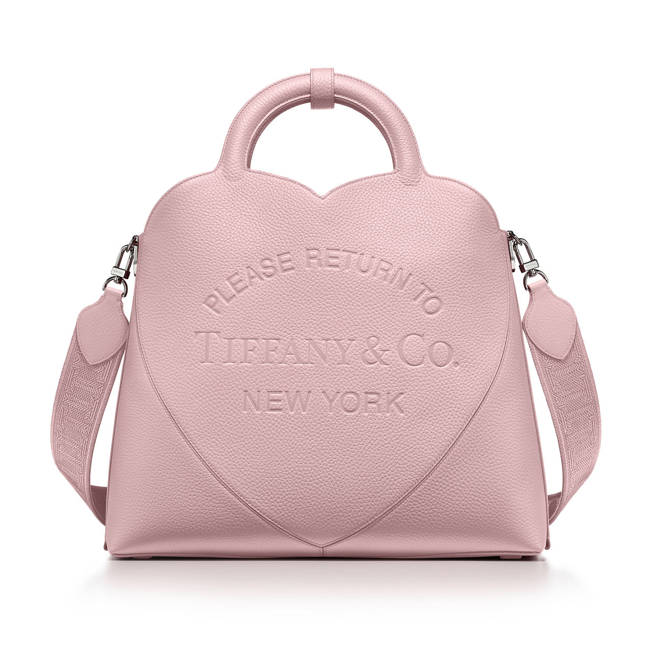 Return to Tiffany™:Medium Tote Bag in Crystal Pink Leather image number 0