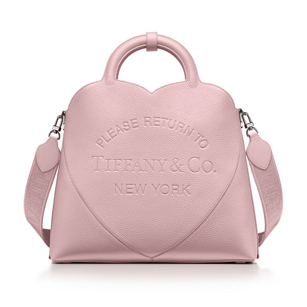 Return to Tiffany™:Medium Tote Bag in Crystal Pink Leather