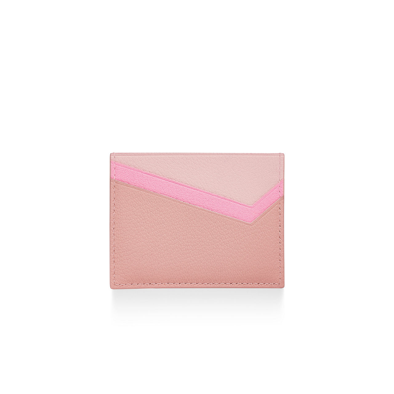 Tiffany T:Card Case in Pink colourblock Leather image number 3