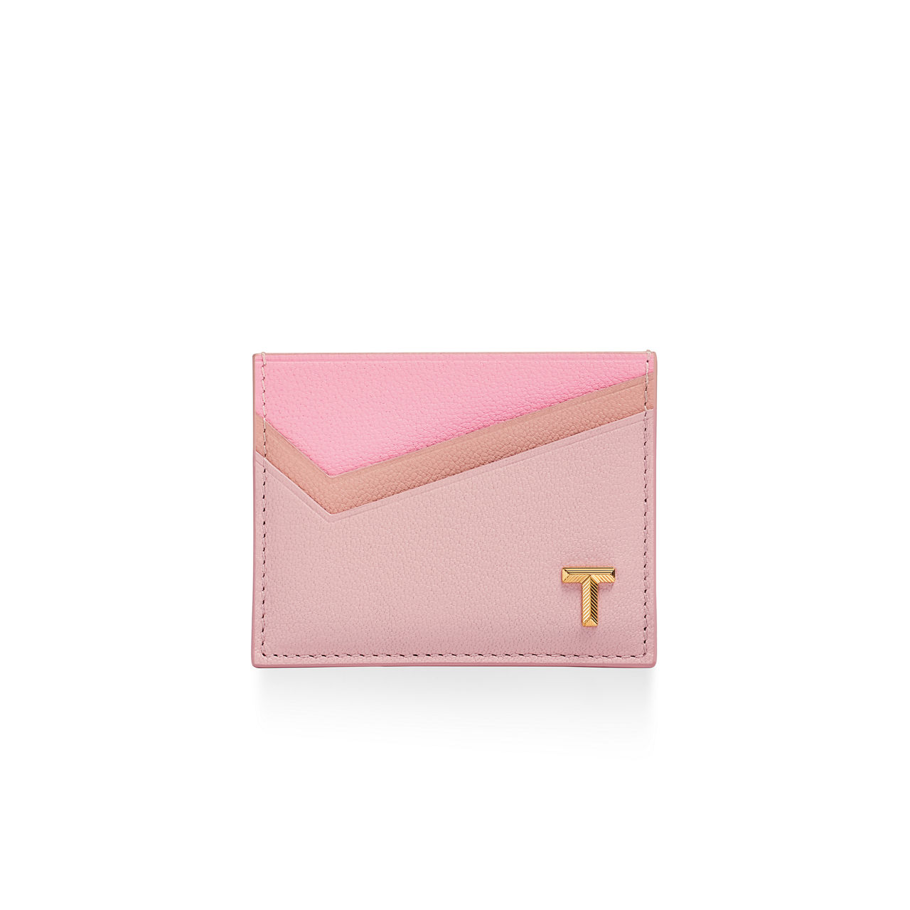 Tiffany T:Kartenetui aus rosa Colorblock-Leder Bildnummer 0