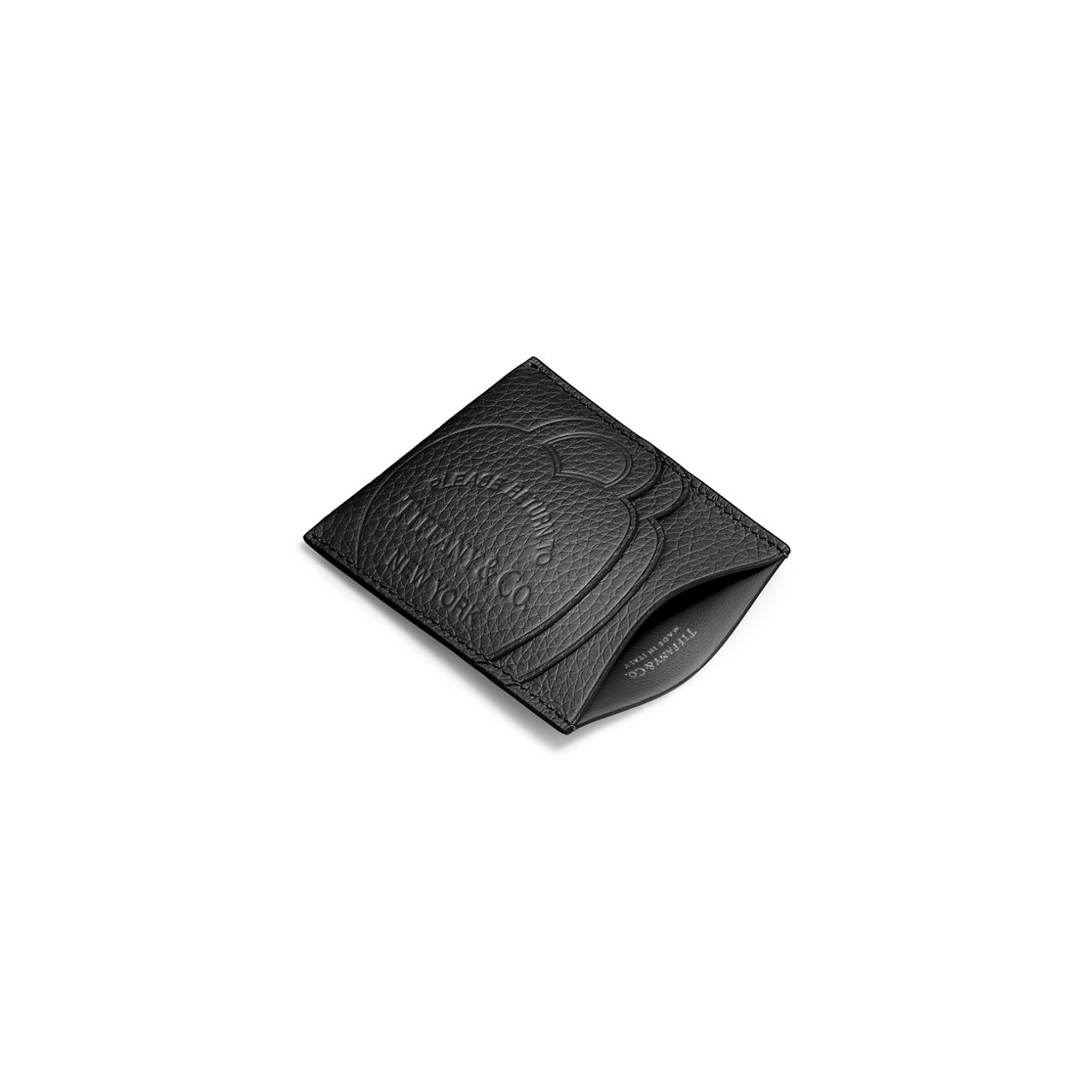 Portacarte in pelle nera