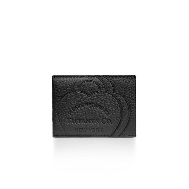 Return to Tiffany™:Card Case in Black Leather