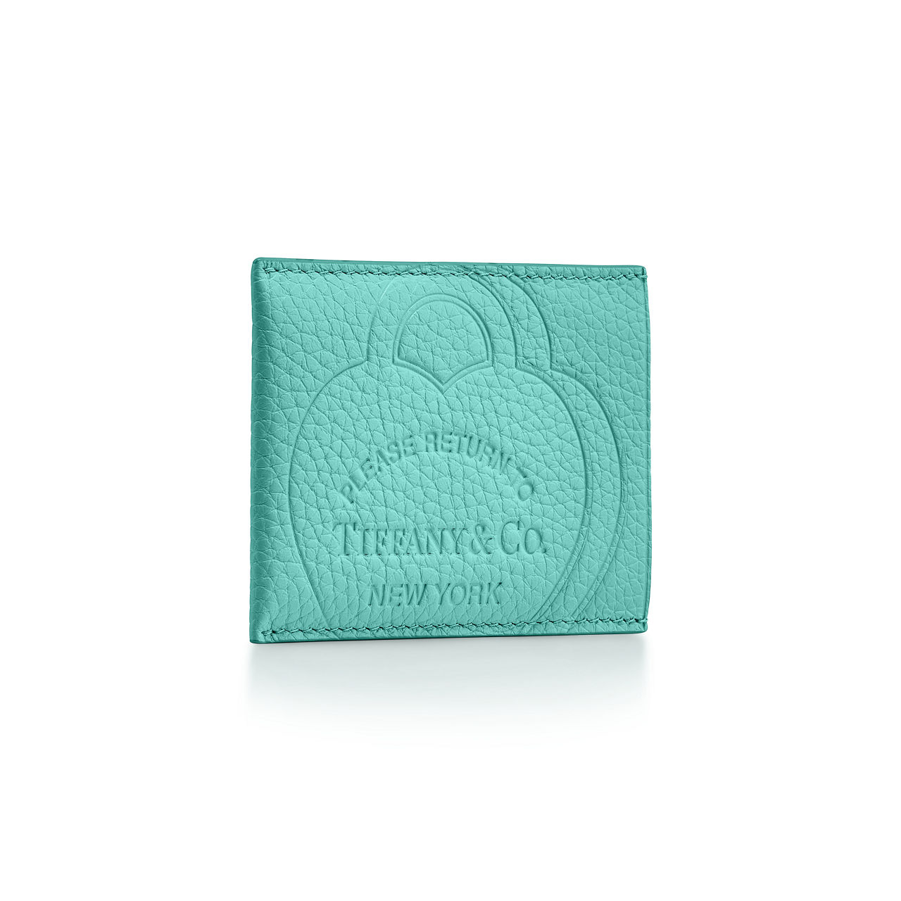 Return to Tiffany™:Card Case in Tiffany Blue® Leather image number 2