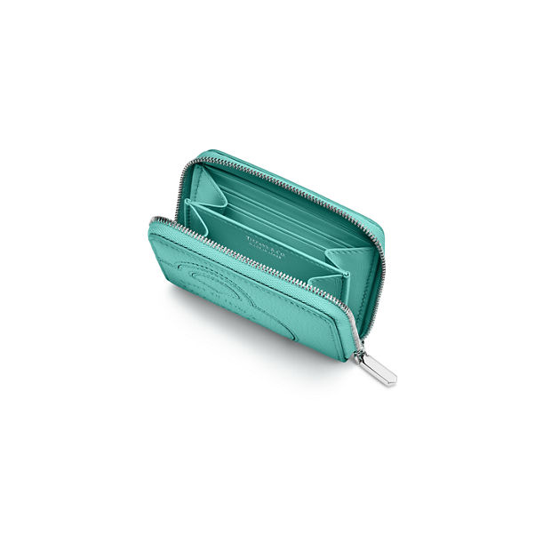 Return to Tiffany™:Small Zip Wallet in Tiffany Blue® Leather