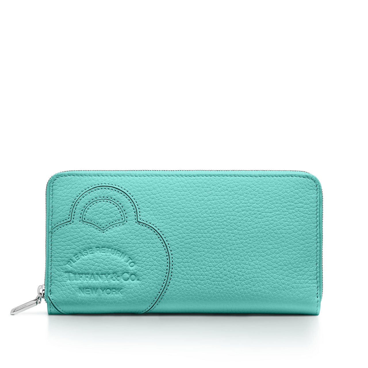 Return to Tiffany™:Large Zip Wallet in Tiffany Blue® Leather image number 0