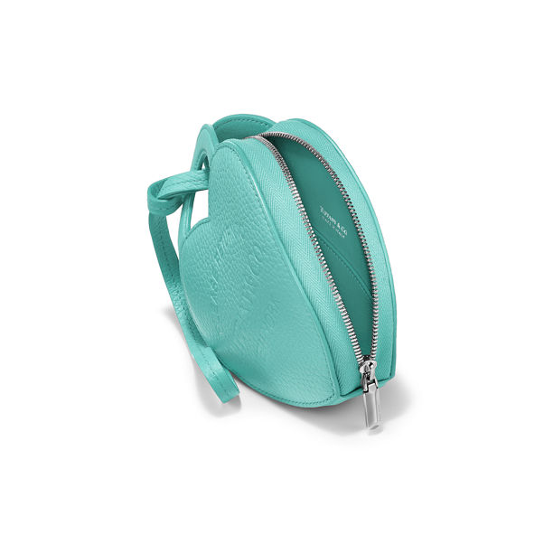 Return to Tiffany™:Münz-Etui aus Leder in Tiffany Blue®