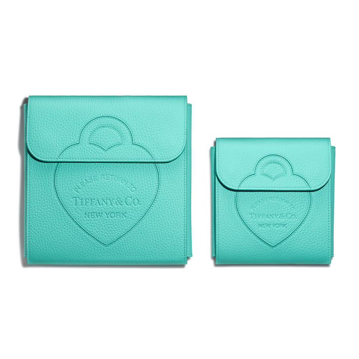 Return to Tiffany®:Pouch in Tiffany Blue® Leather, Small image number 4