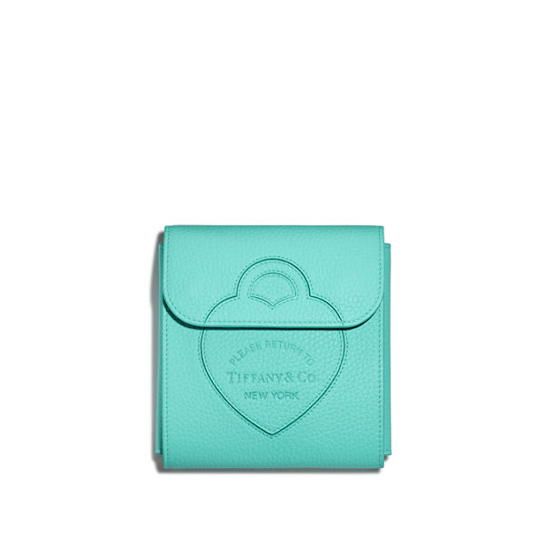 Return to Tiffany®:Pouch in Tiffany Blue® Leather, Small