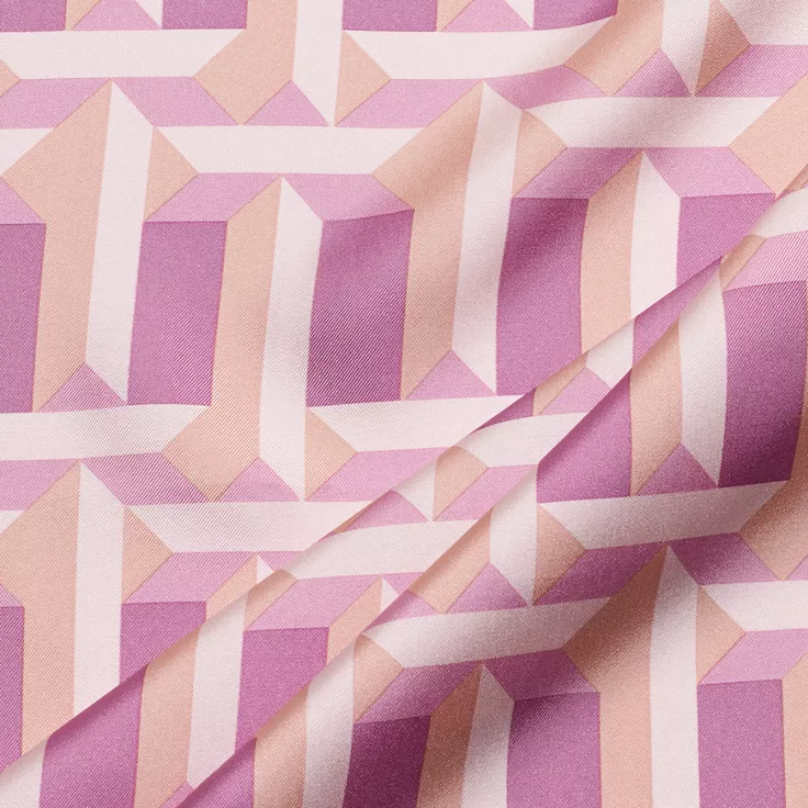 Tiffany T:True Square Scarf in Crystal Pink Silk, 1