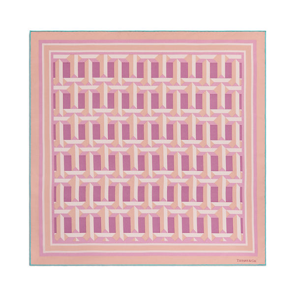 Tiffany T:True Square Scarf in Crystal Pink Silk