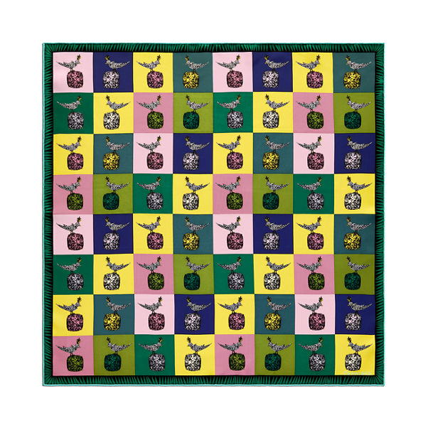 Schlumberger by Tiffany & Co.™:Foulard Bird on a Rock in seta giallo citrino