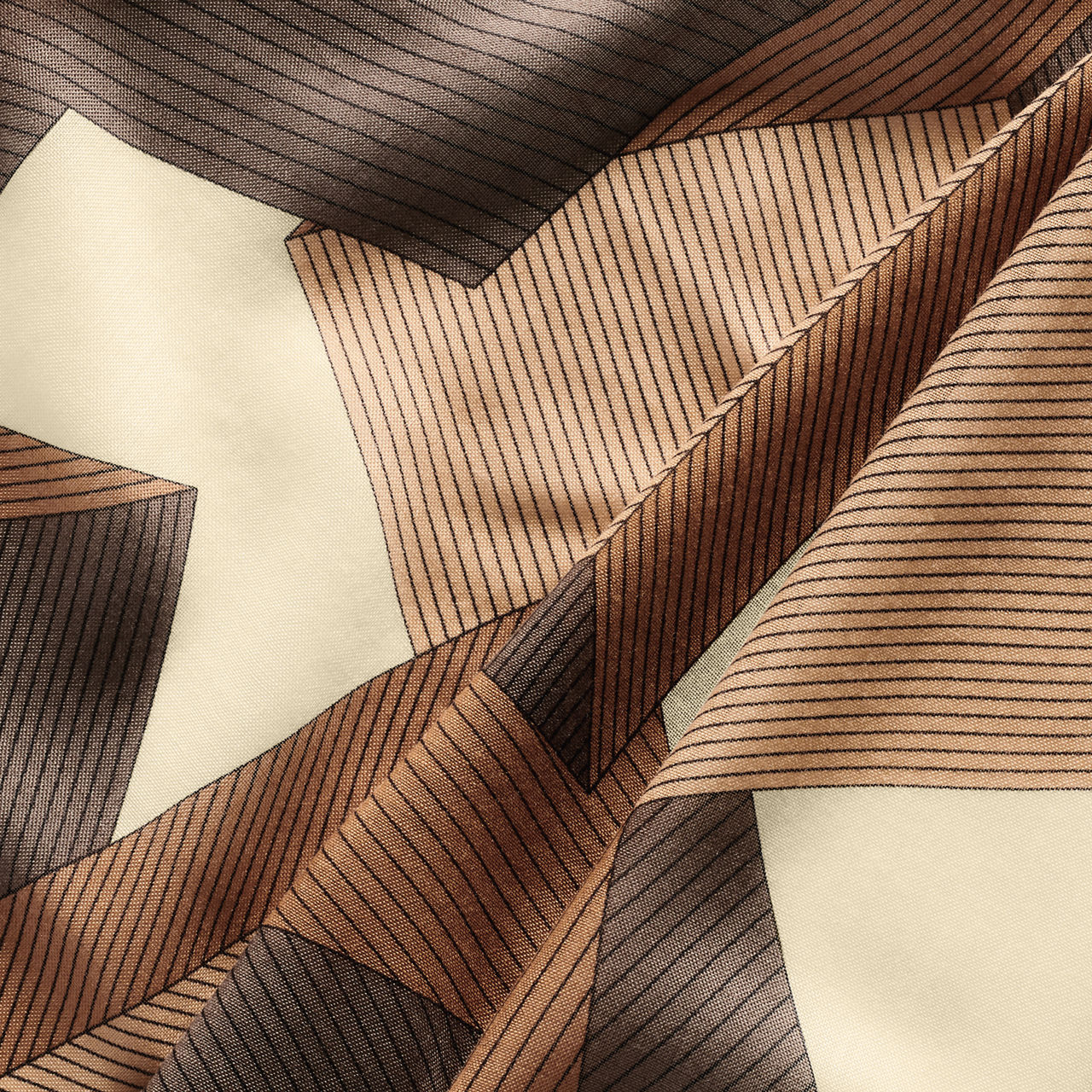Estola con “T” gigante en seda y cashmere color beige