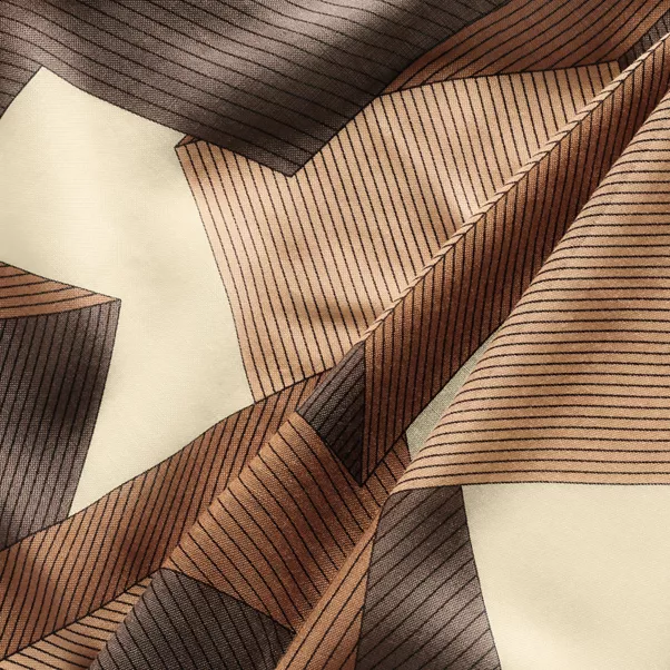 Giant T Stole in Camel Brown Cashmere and Silk