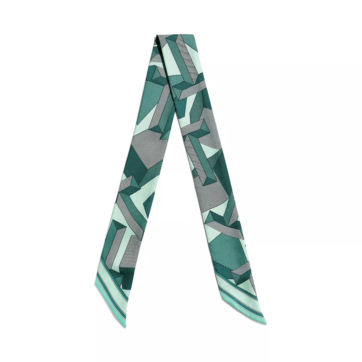 Giant T Ribbon Scarf in Tiffany Blue&reg; Silk