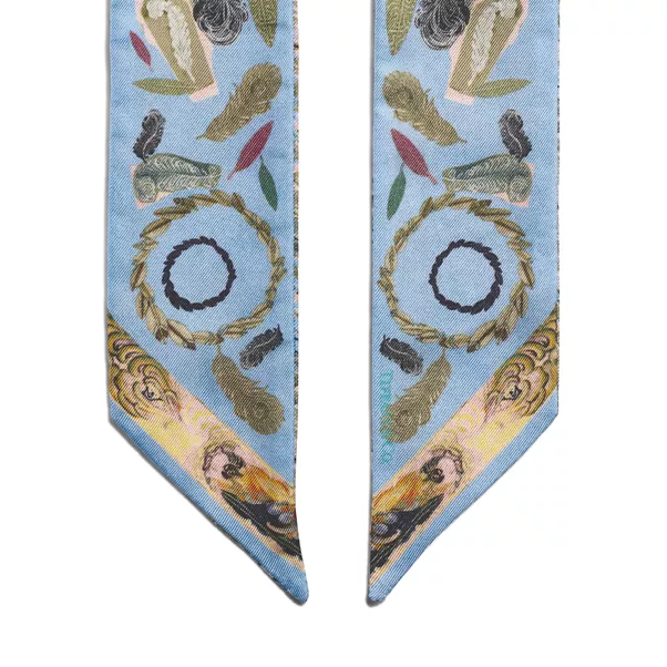 Feather Ribbon Scarf in Tiffany Blue® Silk