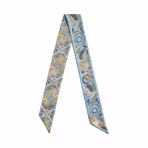 Feather Ribbon Scarf in Tiffany Blue® Silk
