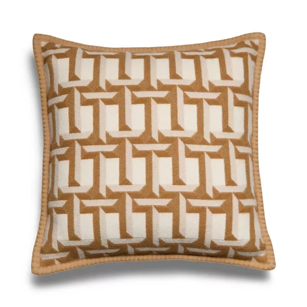 T True Cushion in Camel Brown Cashmere and Wool