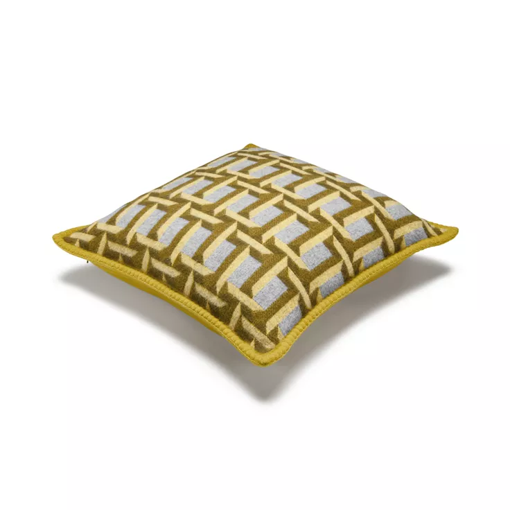 Tiffany T:T True Cushion in Citrine Yellow Cashmere and Wool, 1
