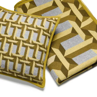 Tiffany T:T True Cushion in Citrine Yellow Cashmere and Wool, 3