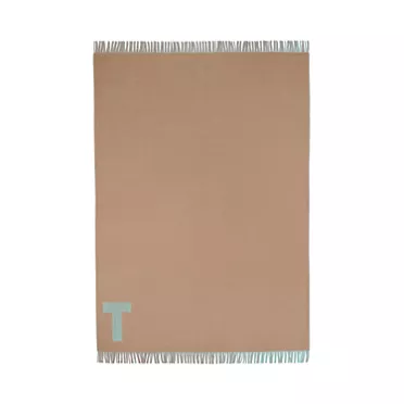 Color Block:Blanket in Tiffany Blue® and Camel Brown Cashmere and Wool, 3