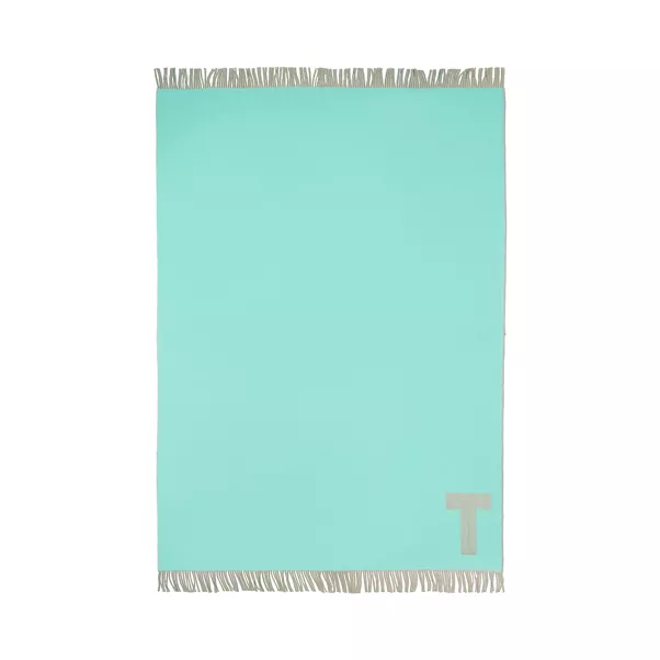 Blanket in Tiffany Blue® and Camel Brown Cashmere and Wool