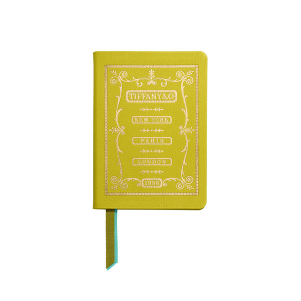 Taccuino in pelle di colore giallo citrino