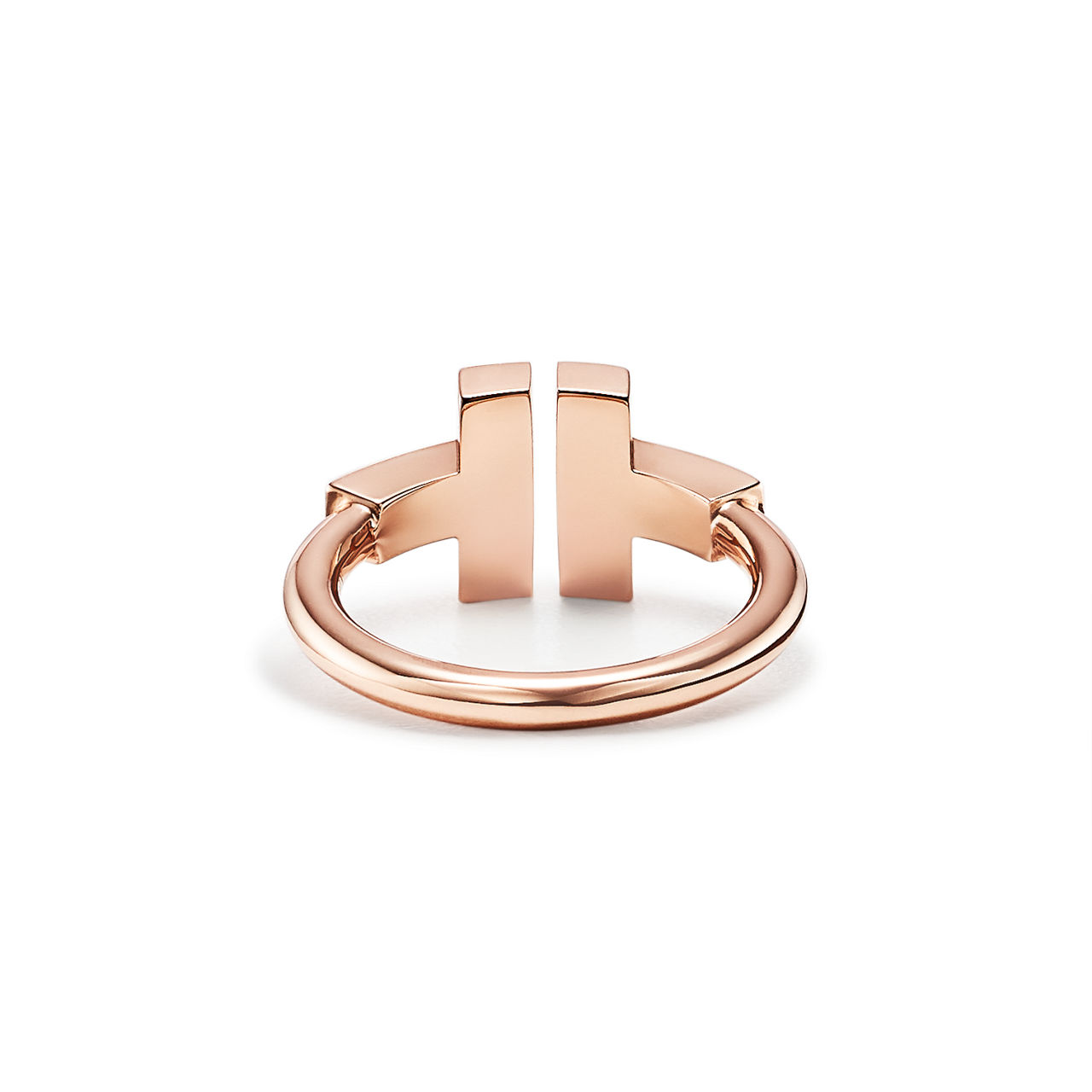 Tiffany T:Wire Ring in Rose Gold with Diamonds and Mother-of-pearl image number 3