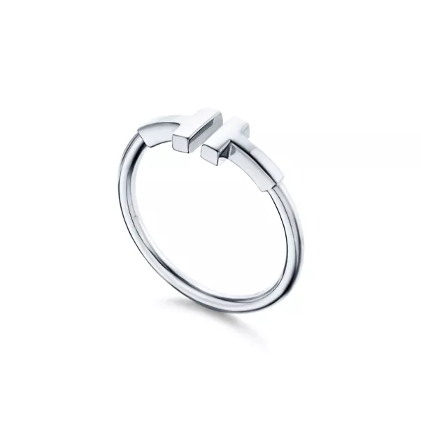 Wire Ring in White Gold