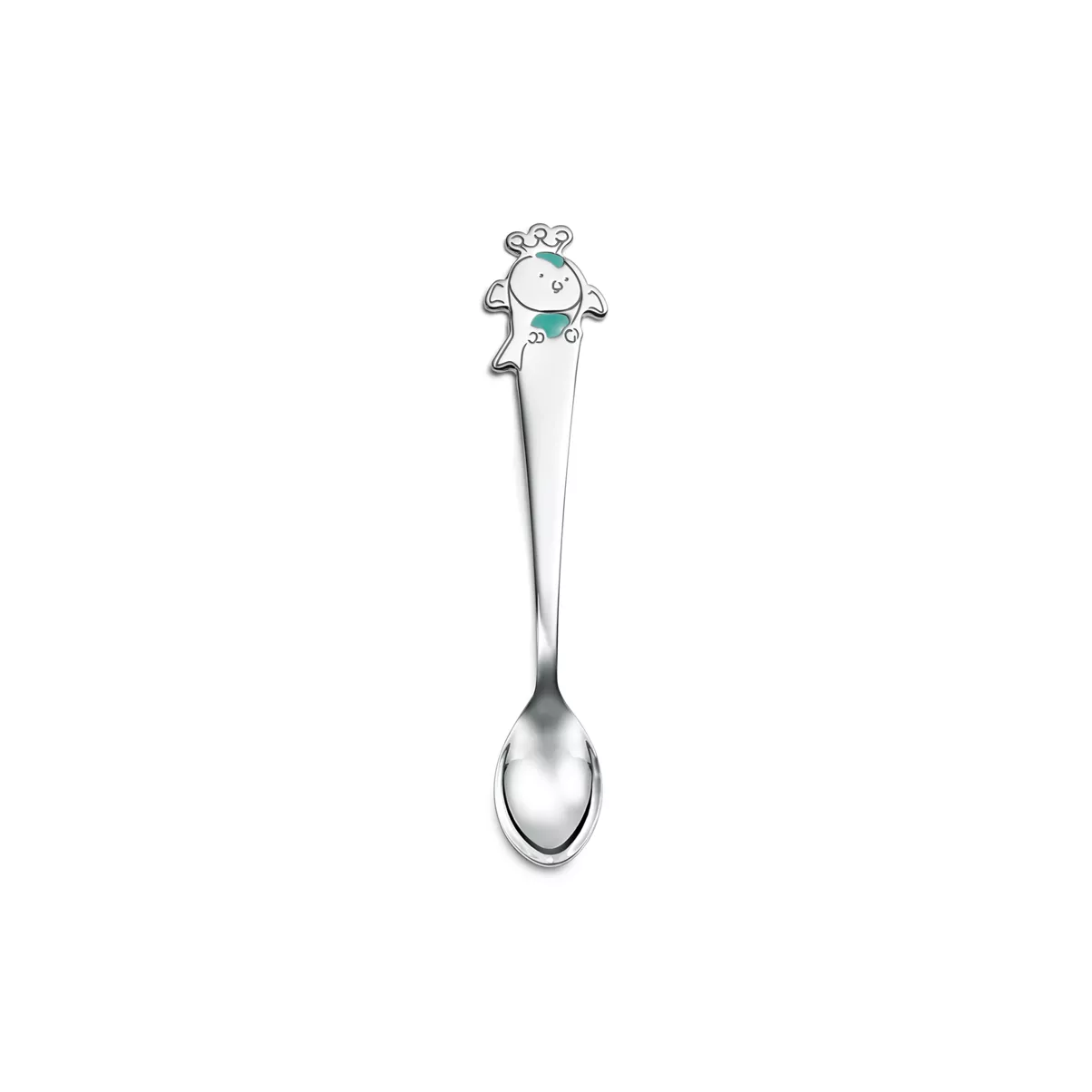 Chick on a Rock Baby Spoon in Sterling Silver