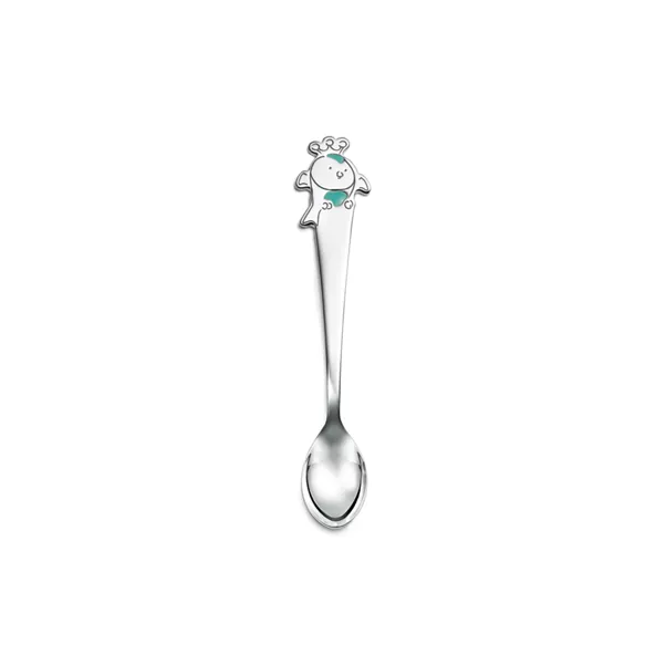 Chick on a Rock Baby Spoon in Sterling Silver