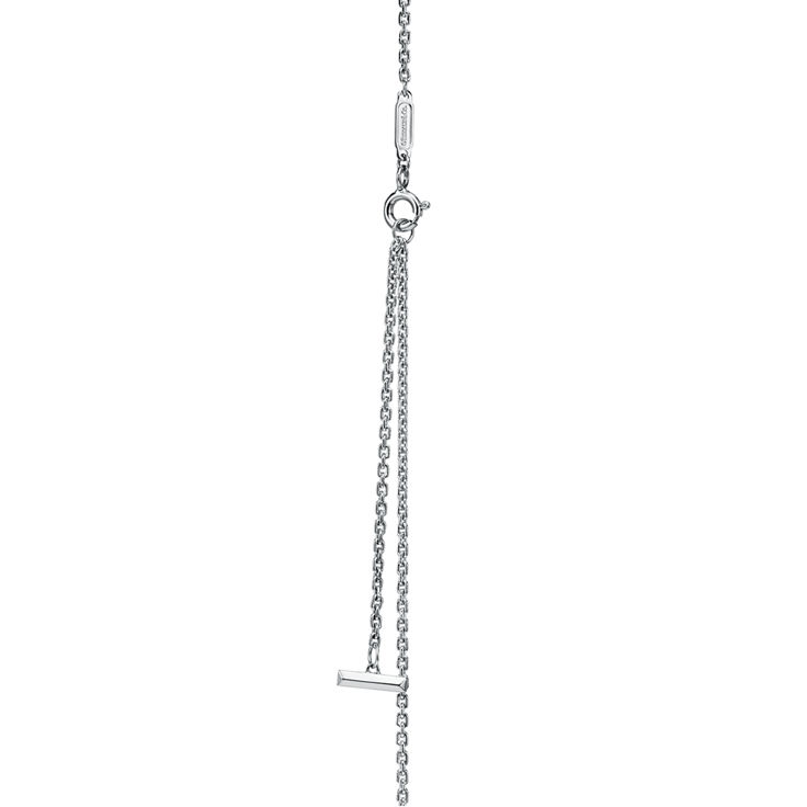 Tiffany T:T1 Circle Pendant in White Gold with Pavé Diamonds image number 4