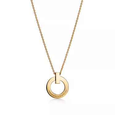 Tiffany T:T1 Colgante circular de oro amarillo con diamantes en pavé, 3