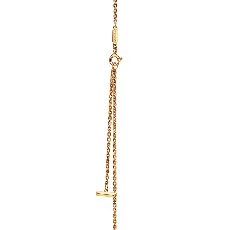 Tiffany T:T1 Circle Pendant in Yellow Gold with Pavé Diamonds image number 4