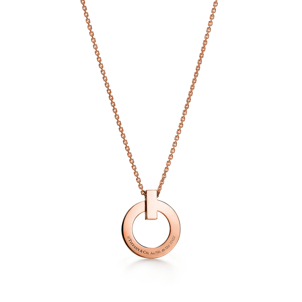 Tiffany T:T One Circle Anhänger in Roségold mit Pavé-Diamanten Bildnummer 3