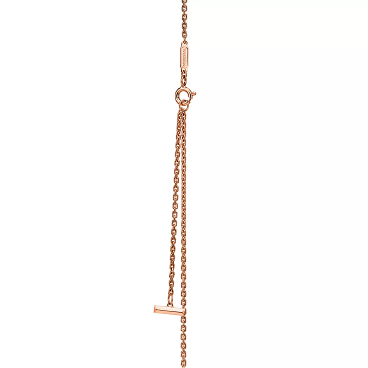 Tiffany T:T1 Circle Pendant in Rose Gold with Pavé Diamonds, 4