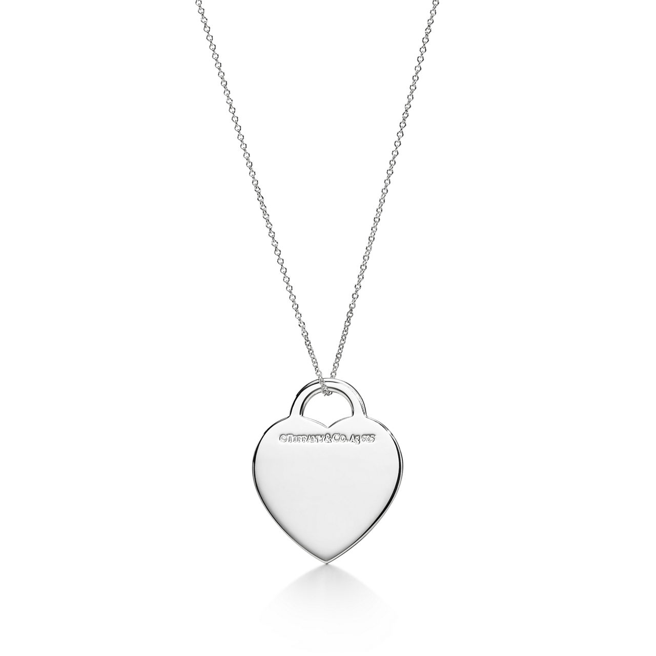 Return to Tiffany™:"Love You" Heart Tag Pendant in Silver and Tiffany Blue® image number 2