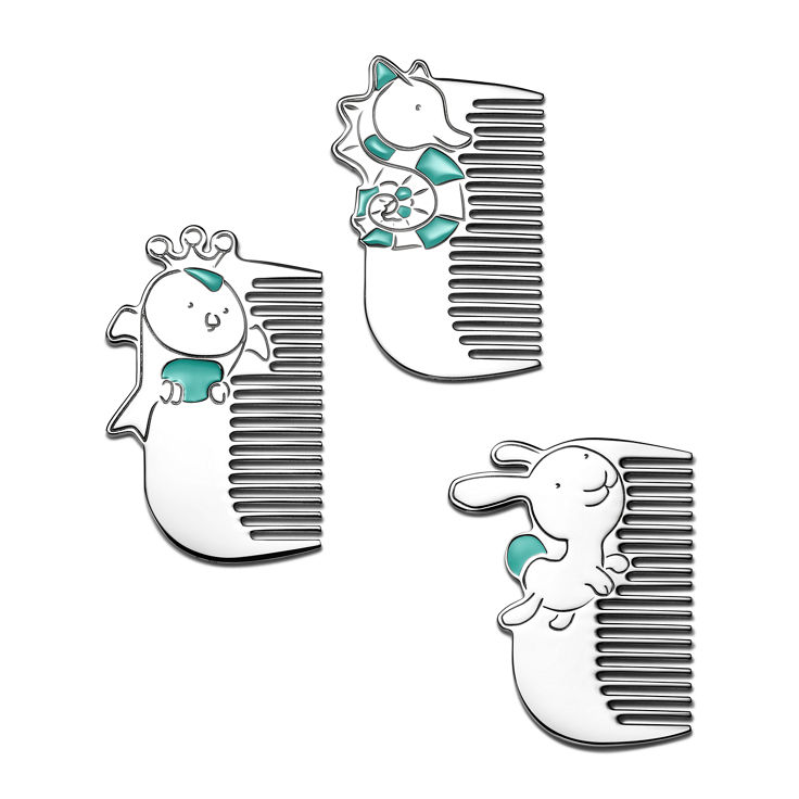 Tiny Tiffany:Rabbit Baby Comb in Sterling Silver image number 1